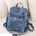 PU Leather Backpack Purse for Women Fashion Multipurpose Design Handbag Ladies - Image 4