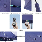 Folding Umbrella Anti-UV Compact Durable Folding Umbrella Auto Open Close - Image 8