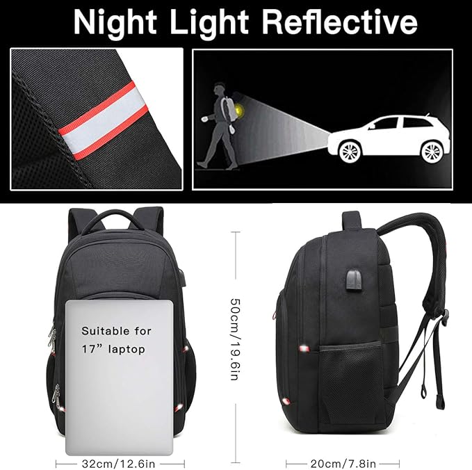 Laptop Backpack for Men, Large Anti-Theft Business Travel Backpack - Image 4