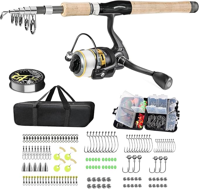 Carbon Fiber Fishing Pole Combo Set by Unknown