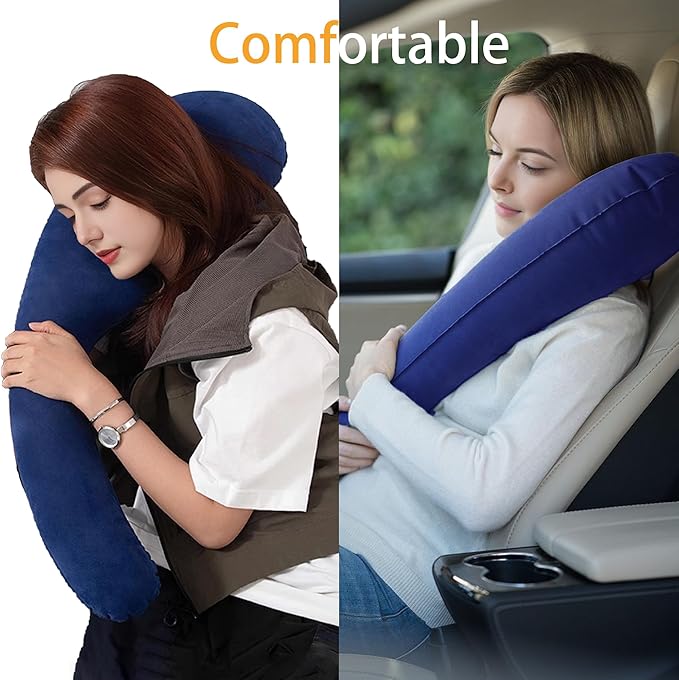 Inflatable Neck Pillow for Traveling on Plane, Inflatable Travel Pillows for - Image 3