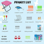 Kids Fishing Pole Set, Telescopic Fishing Rod Reel Combo Kids Starter Kit - Image 3