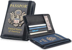 Coowayze Passport Holder Cover for Women Men, Leather US Passport Wallet Case - Image 7
