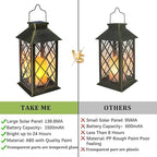 TAKE ME 14" Solar Lanterns Outdoor Waterproof Garden Lanterns Large Flickering - Image 5
