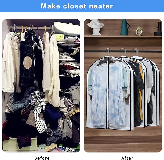 Hanging Clothes Storage with 4" Gusseted Garment Covers - Image 6