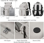 mixi Travel Laptop Backpack, Lightweight Durable School Bookbag Men Woman 15.6" - Image 3