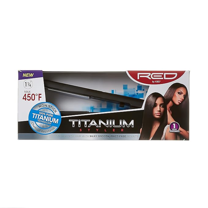 RED by KISS Titanium Styler Flat Iron (Titanium, 1 1/4")