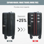 buy 0ne get 0ne free! 20 Inch Expandable Carry on Luggage PC Hard Shell TSA - Image 3
