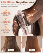 7-in-1 Air Multi-Styler & Hair Dryer Brush with Auto-Wrap Curlers (Pink)