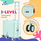 Kids Ride-On Luggage, Foldable Pedal, Hidden Cup Holder & Combination Lock - Image 2
