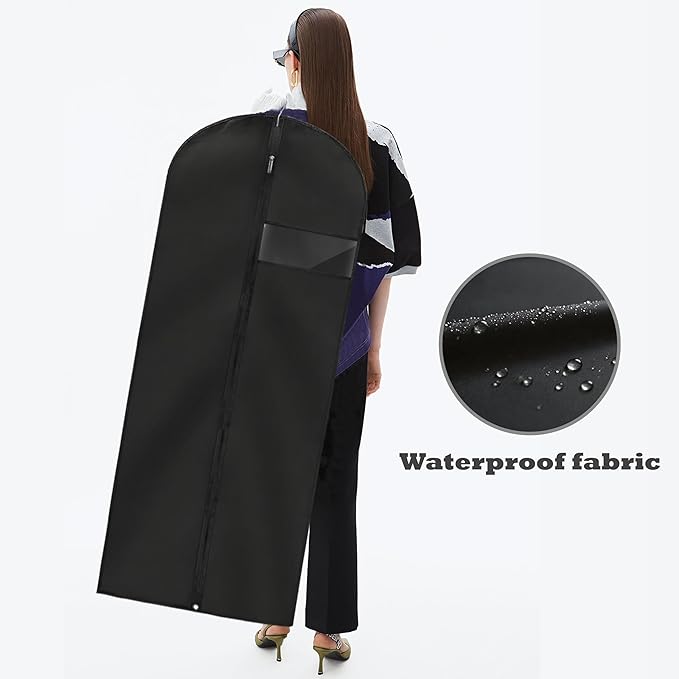 Dress Bags for Gowns Long, Suit Bag Cover for Storage and Travel, 2 Pack - Image 6