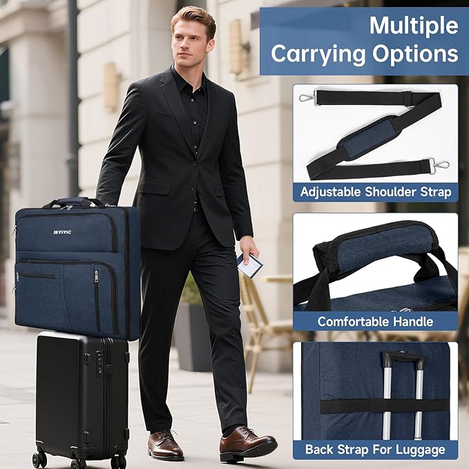 Garment Bags for Travel, Large Suit Travel Bag Convertible Travel Garment Bag - Image 6