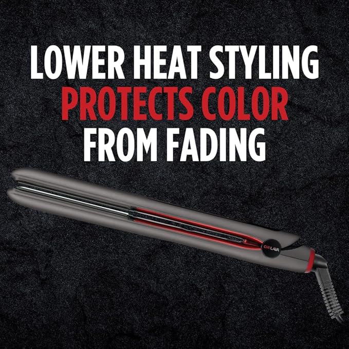 CHI Lava 2.0 Hairstyling Iron 1″ Flat Iron Hair Straightener, Volcanic Lava & Ceramic Plates for Smooth, Frizz‑Free Styling, Adjustable Digital Temp, 11 ft Cord, Professional Hair Tool