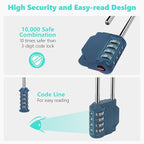 CL21BG 2.6 Inch Long Shackle Combination Lock, 4 Digit Combination Padlock Set - Image 4