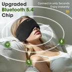 Sleep Headphones with Bluetooth 5.4 Sleep Mask, Bamboo Cotton Music Wireless - Image 5