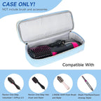 Travel Carrying Case Compatible with Revlon One-Step/Lange Hair Dryer Brush/Volumizer/Styler/Hot Tools,Portable Storage Organizer Bag Compatible with Shark FlexStyle/Dyson Airwrap Styler,Blue