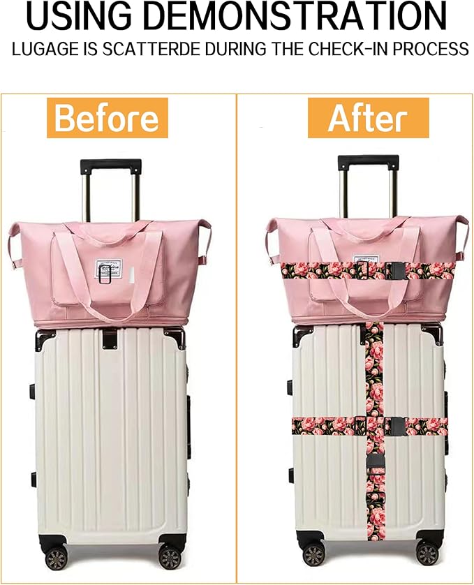 Luggage Straps for Suitcases, Adjustable Travel Belt, Durable Wide Luggage Strap - Image 3