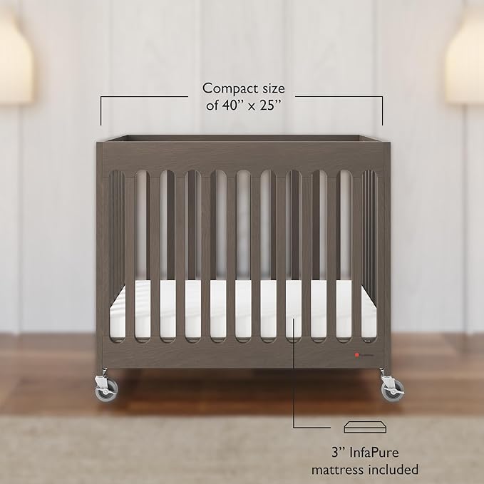 Foundations Boutique Folding Mini Baby Crib - Image 2