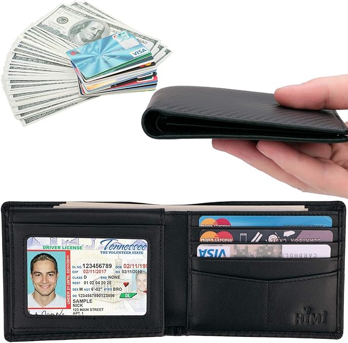 Wallet for Men-Genuine Leather RFID Blocking Bifold Stylish Wallet - Image 2
