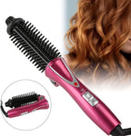 Hair Curler Brush, Folding Curling Heated Round Mini Portable Travel Anti Static Dual Ionic Ceramic Thermal Styler Hair Styling Tool Hot Air Styling Brush for Volume and Soft Curls