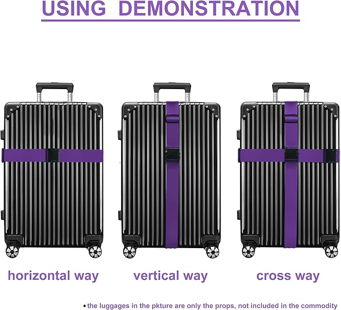 Luggage Straps for Suitcases TSA Approved Travel Belt 4 Pack by Chelmon - Image 5