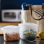Premium Reusable Silicone Food Storage Bags (Clear / 3-Pack)
