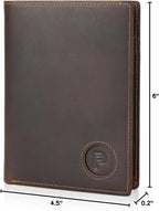 Polare Luxury RFID Blocking Leather Passport Holder Travel Wallet - Image 10