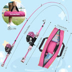 Kids Fishing Pole Set, Telescopic Fishing Rod Reel Combo Kids Starter Kit - Image 2