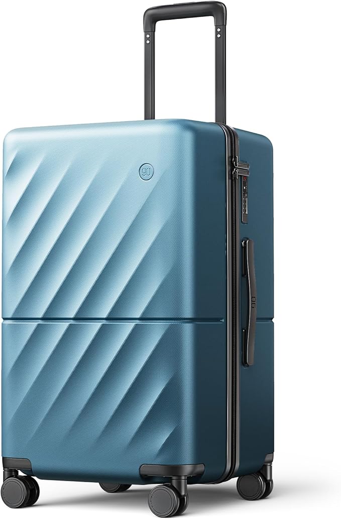 Trunk Luggage 22 Inch, Small Checked Luggage by NINETYGO