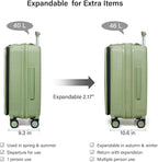 Hanke Hardside Expandable Carry On Luggage, 20 Inch Top Opening Trunk Luggages - Image 2