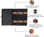 HARDISTON Genuine Leather Electronic Cable Organizer Bag Handmade Travel Cord - Image 3