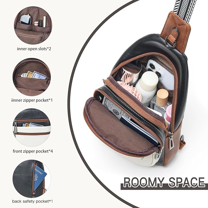 Sling Bag for Women Crossbody Bag Fanny Pack Cross Body Sling Purse Vegan - Image 4