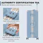 AnyZip Luggage Sets 2 Piece Aluminum Frame Carry On and Checked Suitcase PC ABS - Image 7