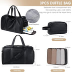 Wogarl 3PCS Leather Weekender Bag - Image 6