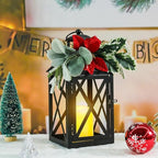 Christmas Lantern Outdoor Deror 13", 2 Pack Waterproof LED Hanging Decorative - Image 2