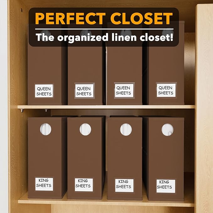 SpaceAid 8 Pack Bed Sheet Organizers and Storage, Foldable Linen Closet - Image 5