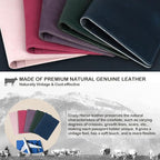 Real Leather Passport Holder for Women Men Travel, Handmade Passport Wallet - Image 2
