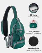 WATERFLY Packable Small Crossbody Sling Backpack Shoulder Chest Bag Daypack - Image 4