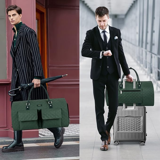 Garment Bag for Travel With Toiletry Bag Convertible Carry On Weekender Bag - Image 5
