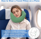 Travel Neck Pillow, Memory Foam Travel Pillow, Includes 3D Eye Masks, and - Image 4