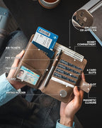 VULKIT Passport Holder with Airtag Holder RFID Blocking Passport Wallet Travel - Image 4