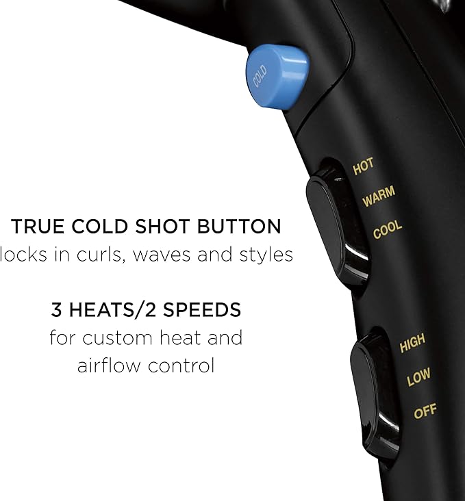 INFINITIPRO by CONAIR 1875 Watt Salon Hair Dryer for Coarse, Thick, Wavy, Curly, and Frizzy Hair