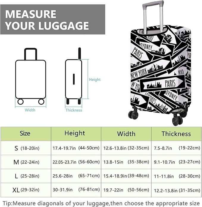 Travel Luggage Cover Suitcase Protector Fits 18-32 Inch Wheel Covers - Image 6