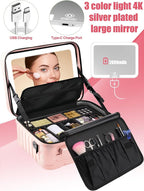 Kalolary Travel Makeup Train Cases, Makeup Bag - Image 6
