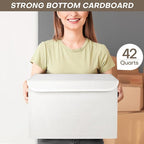 Large 17" 42 Quarts Collapsible Stackable Storage Bins - Image 6