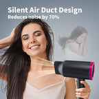 Ionic Hair Dryer with Diffuser, Powerful 1800W Blow Dryer for Women & Men, Fast-Drying Hair Dryer with Nozzle for Home, Salon, Travel