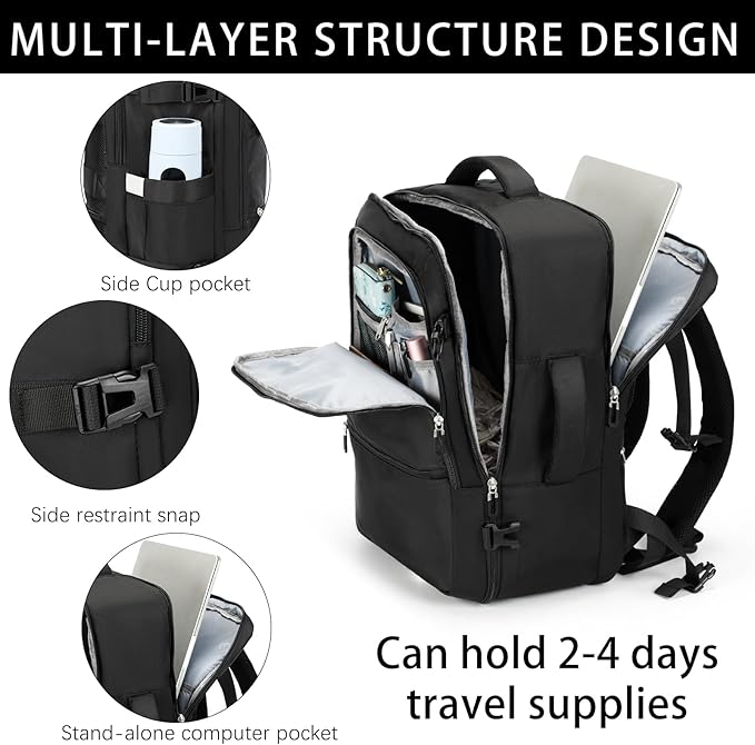 Sowaovut Travel Laptop Backpack, Extra Large High School College Backpacks - Image 4