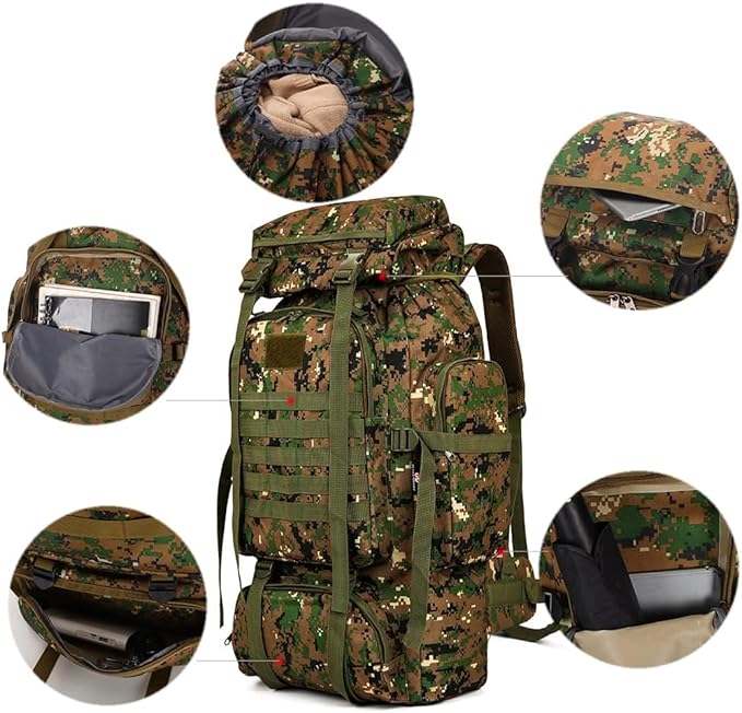 Hiking Backpack for Men 70L/100L Camping Backpack Military Rucksack Molle 3 - Image 2