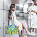 F-color Mesh Shower Caddy Portable, Upgrade Deeper 7 Pockets Shower Bag Basket - Image 6