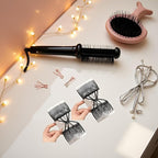 2Pcs Black Adjustable Elastic Hair Comb,Stretchy Double Comb Hair Clip,No Crease Hair Pins Double Slides Hairpins Combs Women Hairs Styling Accessories Hairs Care Styling Tools and Appliances